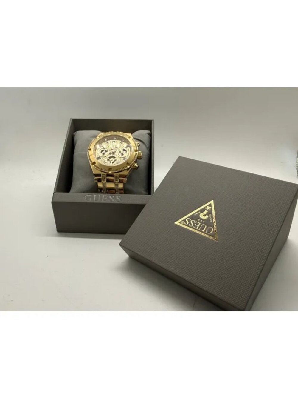 Guess Continental GW0261G2 Menβs Gold-Tone Multifunction Watch β 44mm